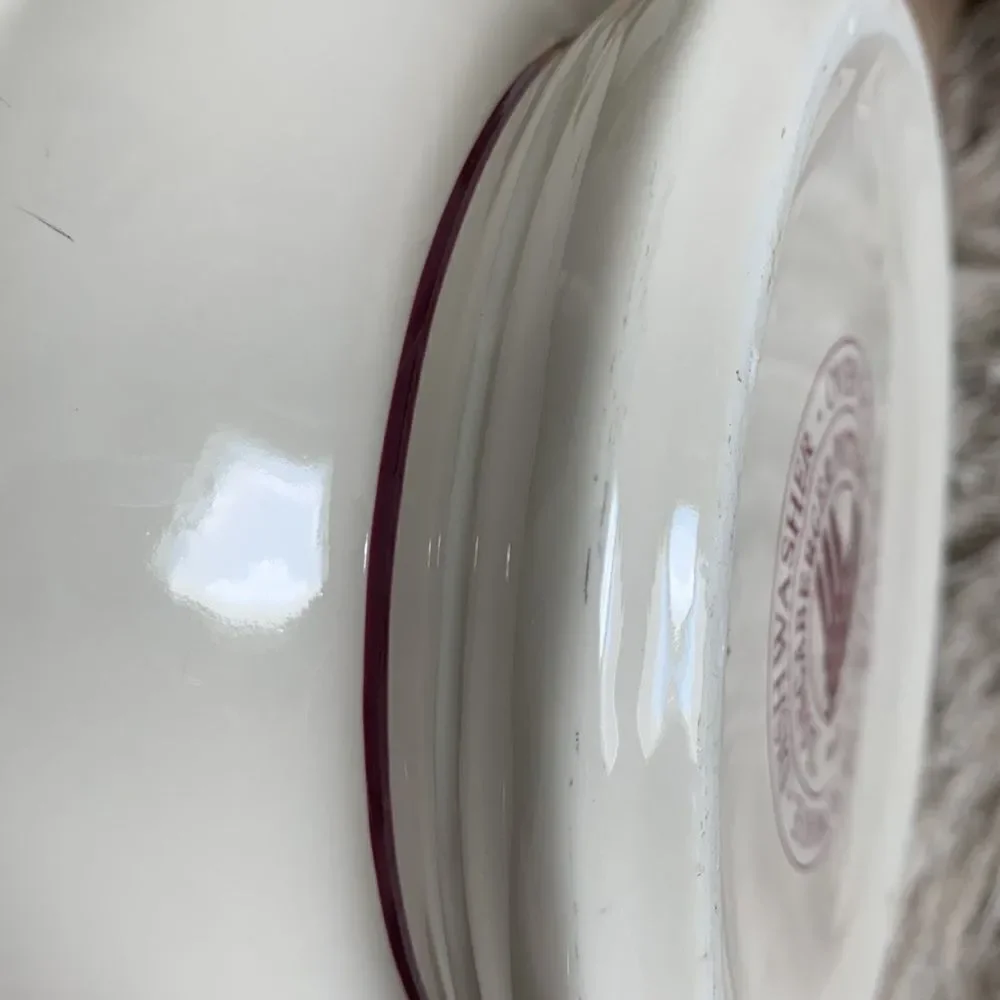 Longaberger‎ Pottery 32 oz. Pitcher Woven Traditions Heritage Red Accent Design